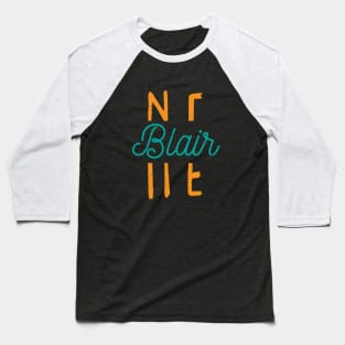 Blair Nebraska City Typography Baseball T-Shirt